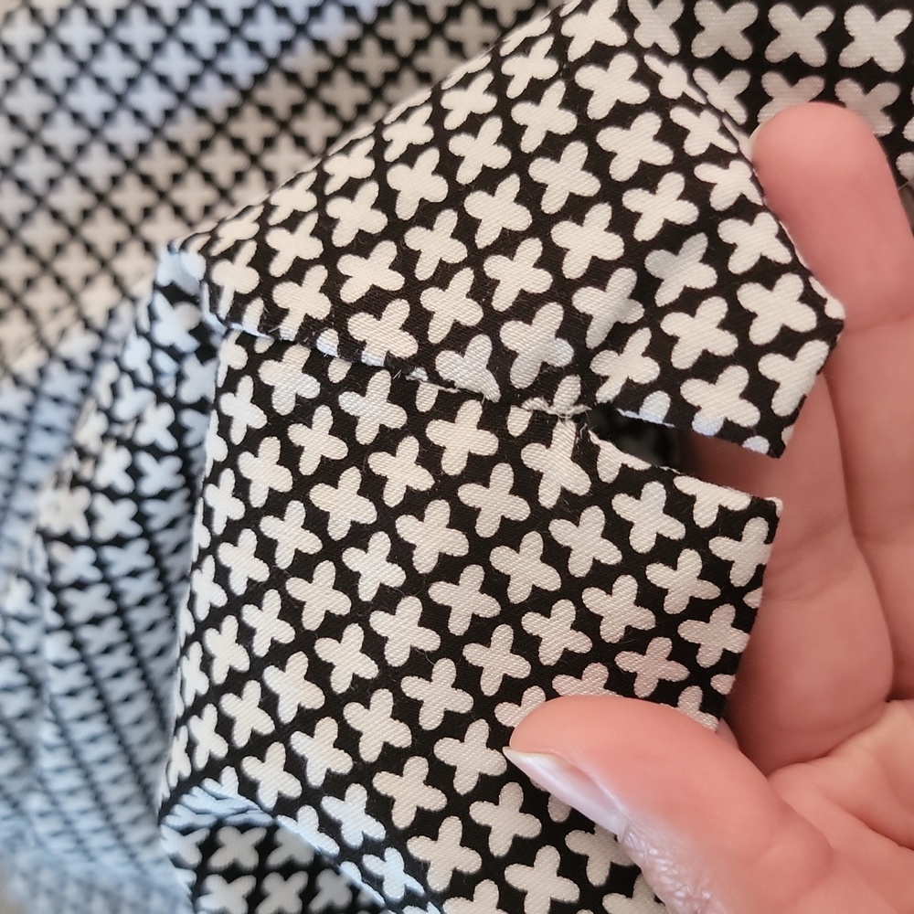New York & Company STRETCH | Black And White Checkered Stretch Shorts Womens Med - Picture 10 of 10